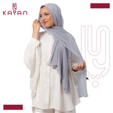 Chiffon Plain Scarf - Silver